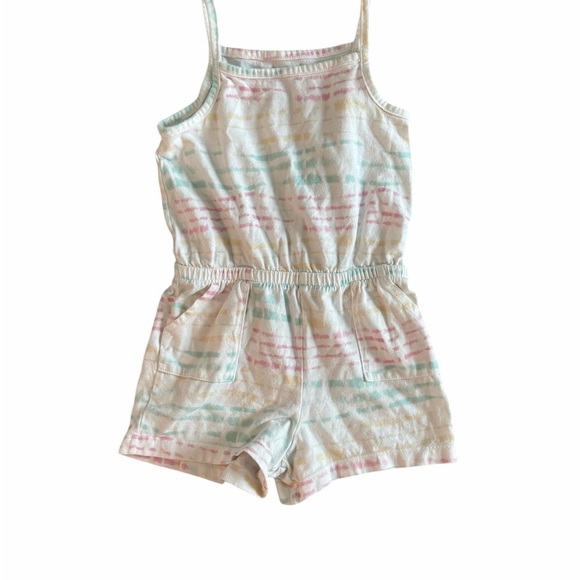 Wonder Nation Sleeveless Romper Pink and Blue Shorts Jumpsuit size 4T - Picture 1 of 7